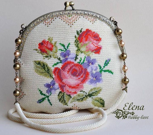 Boncuk işlemeli Çanta