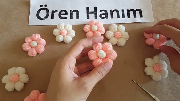 Puf Lif Çiçeği Yapımı Puf Lif Çiçeği Yapımı