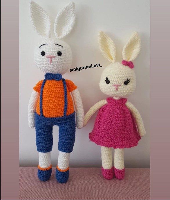 Amigurumi Şortlu tavşan