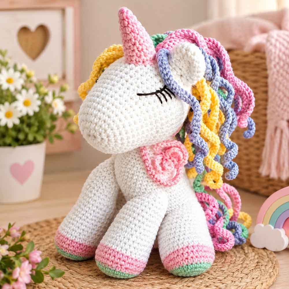 Amigurumi Unicorn Sandy Tarifi – Ücretsiz Örgü Modeli